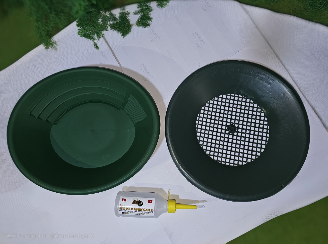 Turbo x pan 1 adet - 1 adet pan üstü elek - 1 adet vakum pompası 